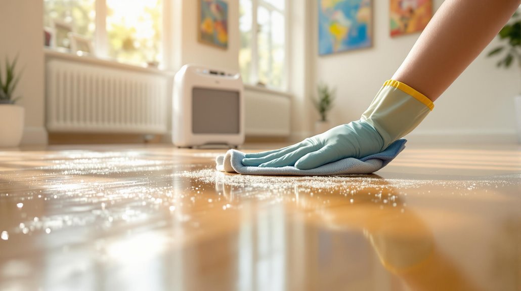 clean and sanitize surfaces