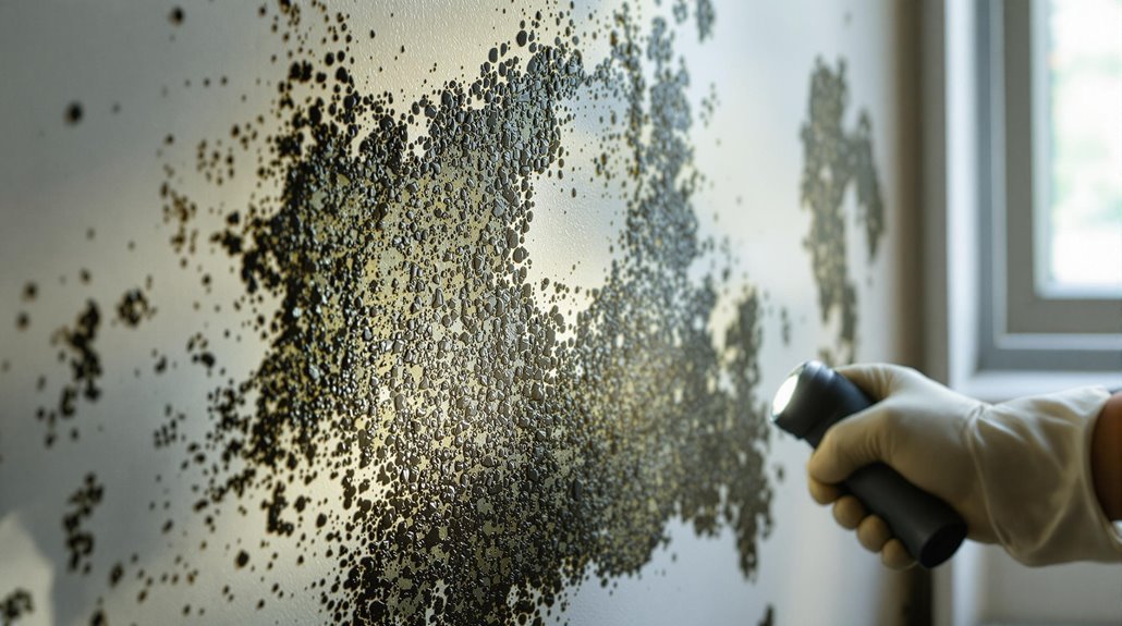 inspect for mold presence