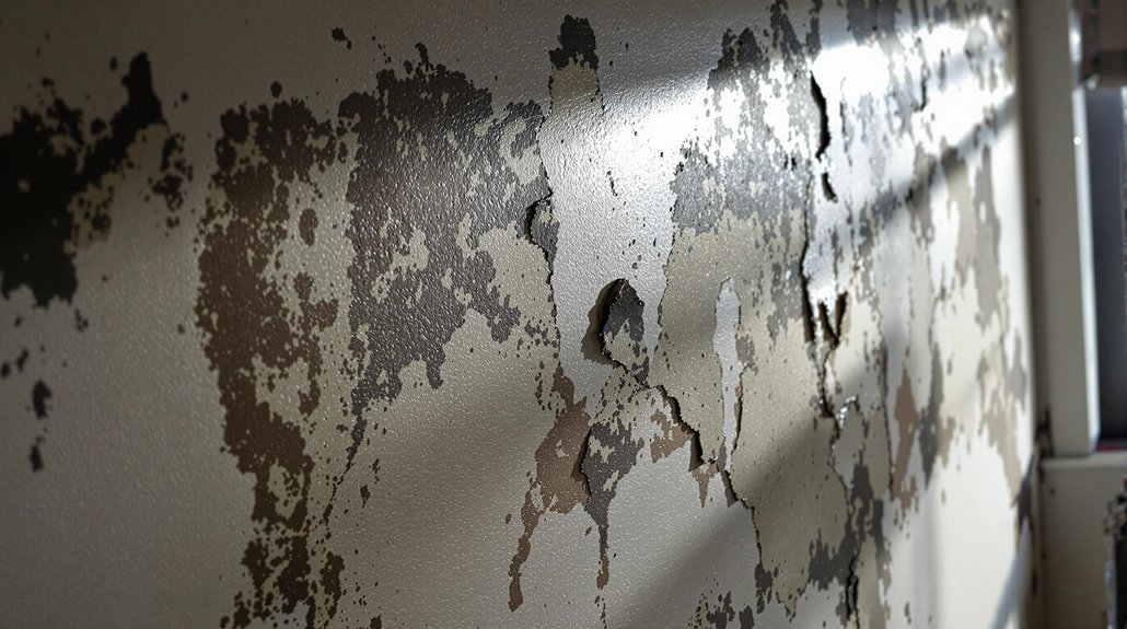 mold growth on wet drywall